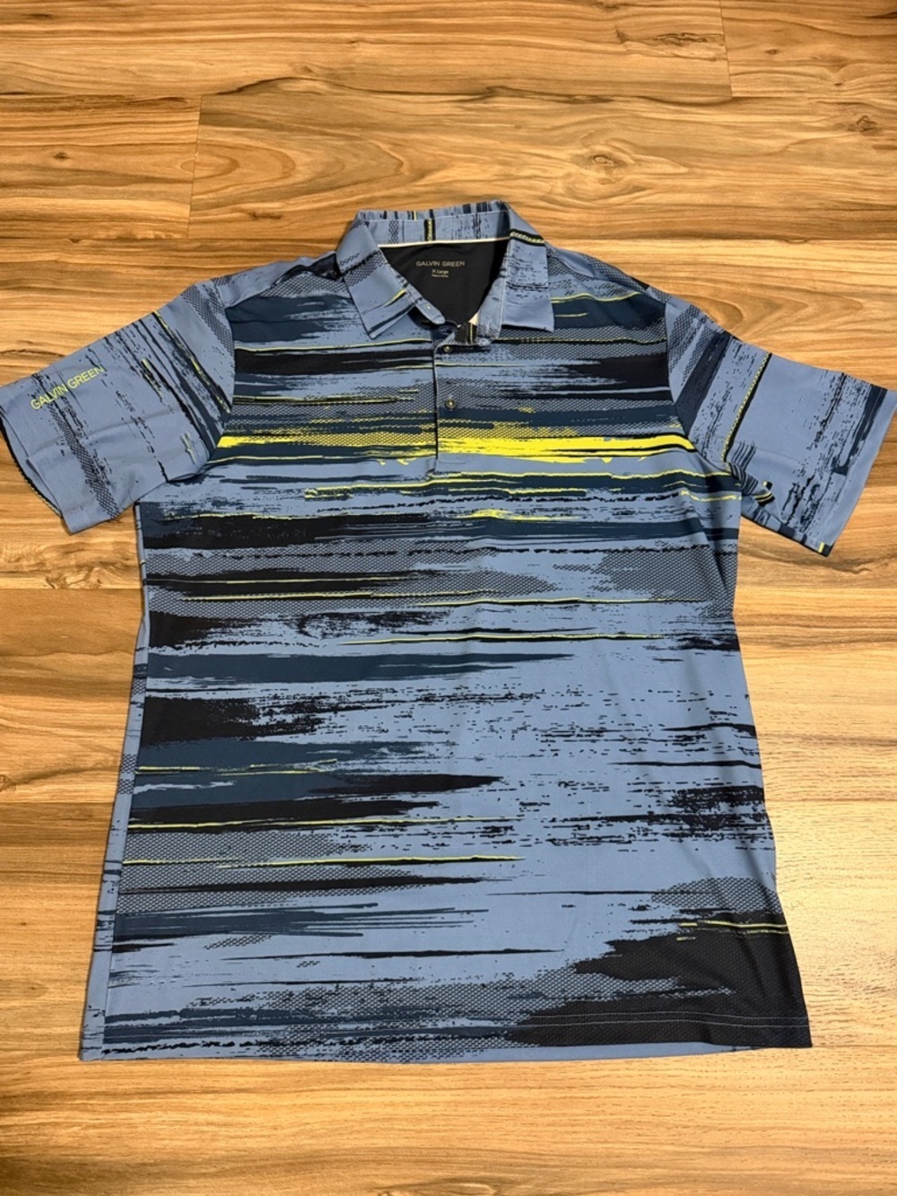 Galvin Green Mathew Ventil8 Plus Golf Polo Shirt Navy/Lime Men’s XL Performance